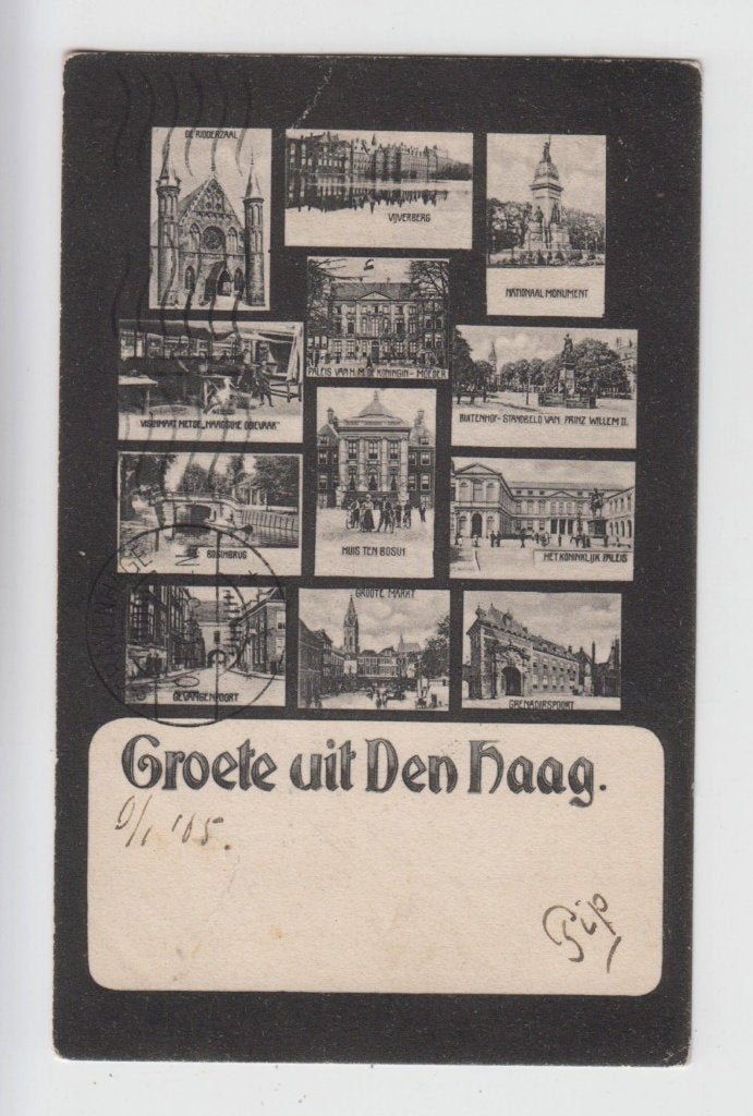 082 Den Haag 1905 Mooie Afbeeldingen Groeten uit Den Haag, Verzamelen, Verzenden, Voor 1920, Gelopen, Zuid-Holland