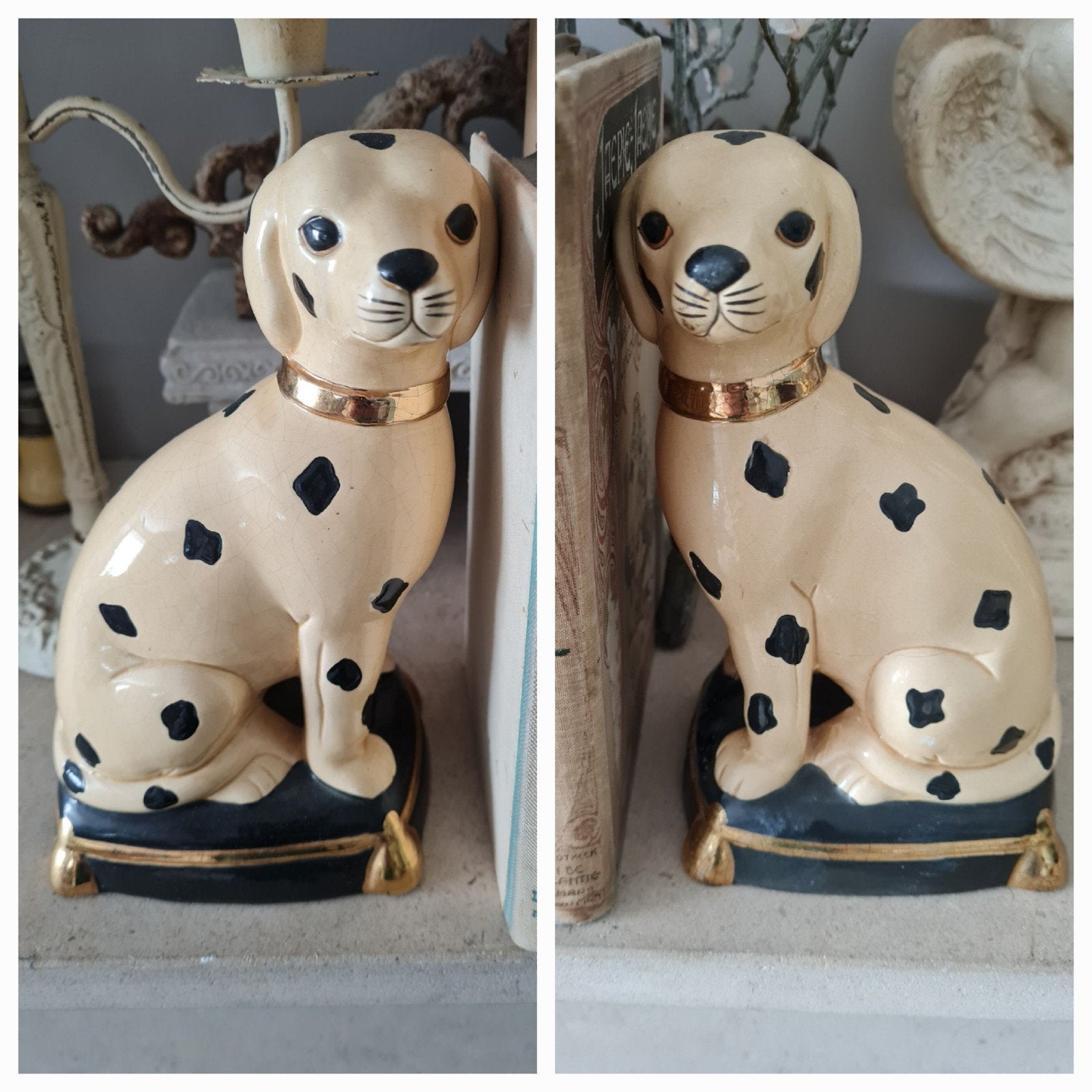 Set van 2 porseleinen Staffordshire stijl Dalmatiërs, Ophalen