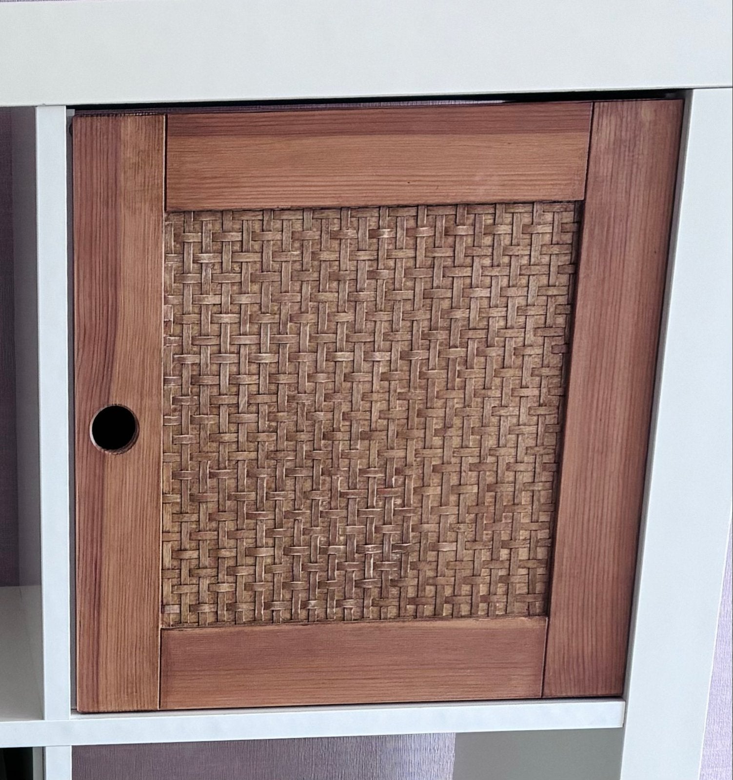 IKEA Kallax Kastdeur met Rotan Inzet - Zo goed als nieuw, Ophalen of Verzenden, Zo goed als nieuw