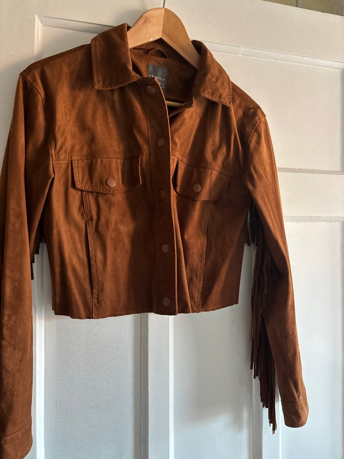 Dames Cowboy Jasje met Franjes - Maat 34, Ophalen of Verzenden, Gedragen, Maat 34 (XS) of kleiner, Bruin