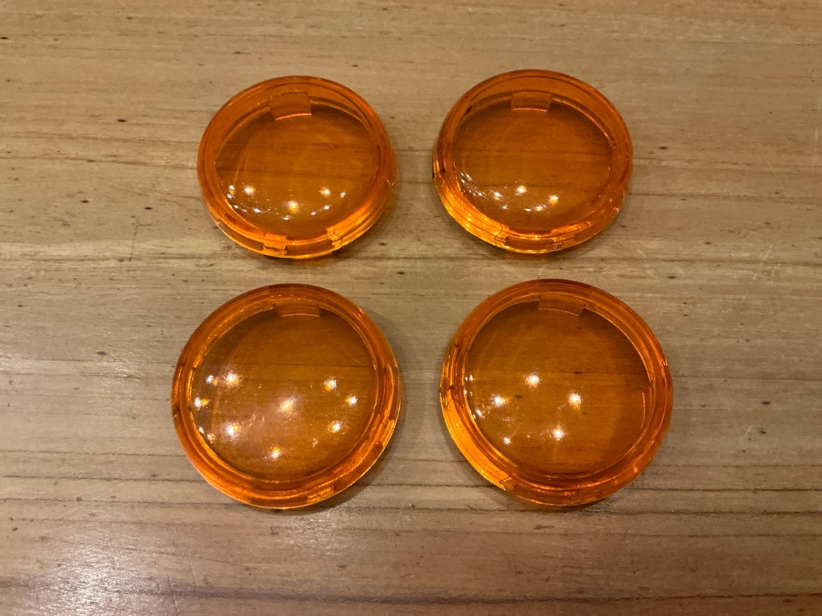 4x Harley Davidson Oranje Knipperlicht Glaasjes, Ophalen of Verzenden, Gebruikt