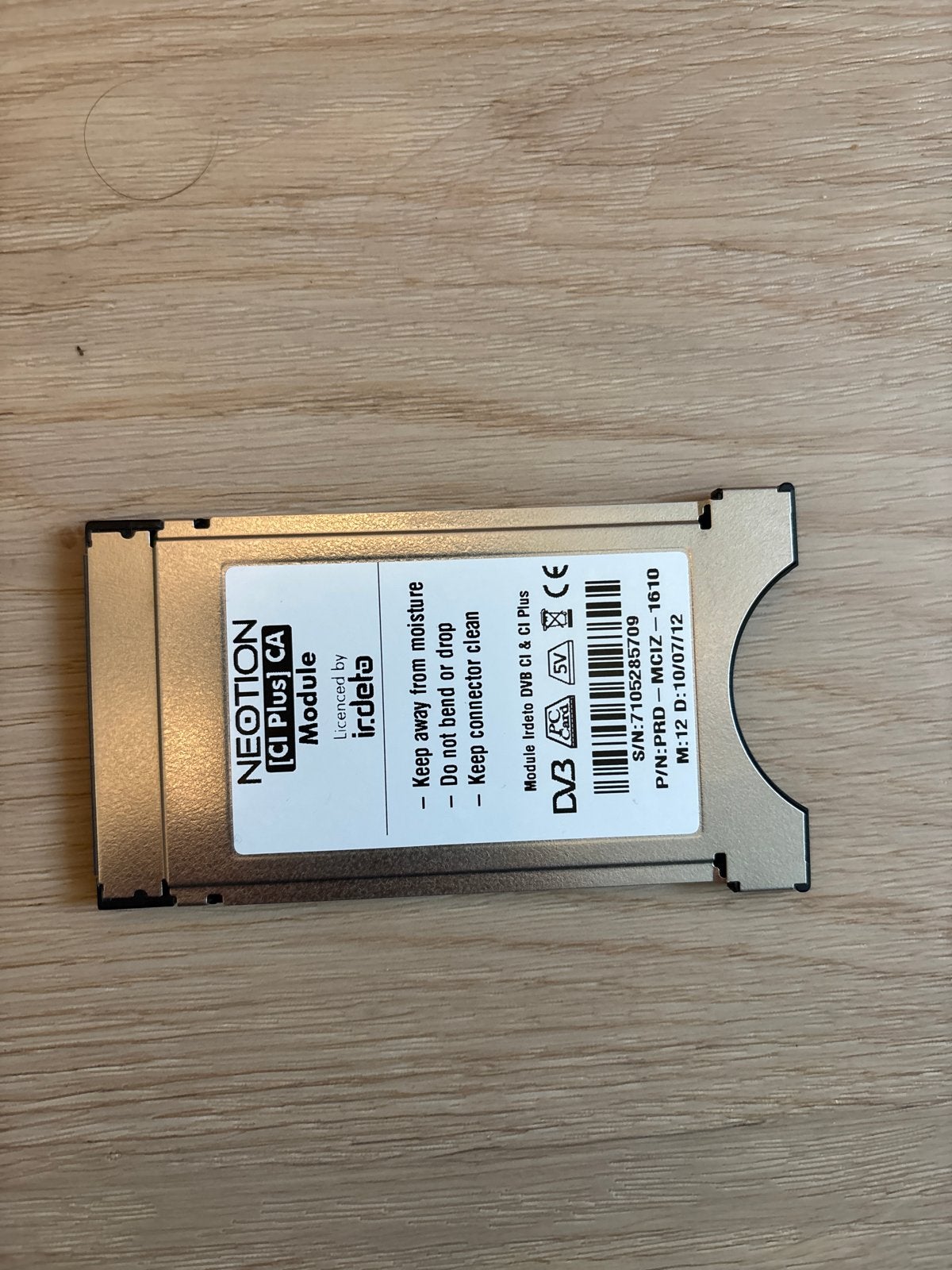 Neotion Irdeto CI+ Module voor Ziggo HD TV, Audio, Tv en Foto, Ophalen of Verzenden, Zo goed als nieuw, Decoder