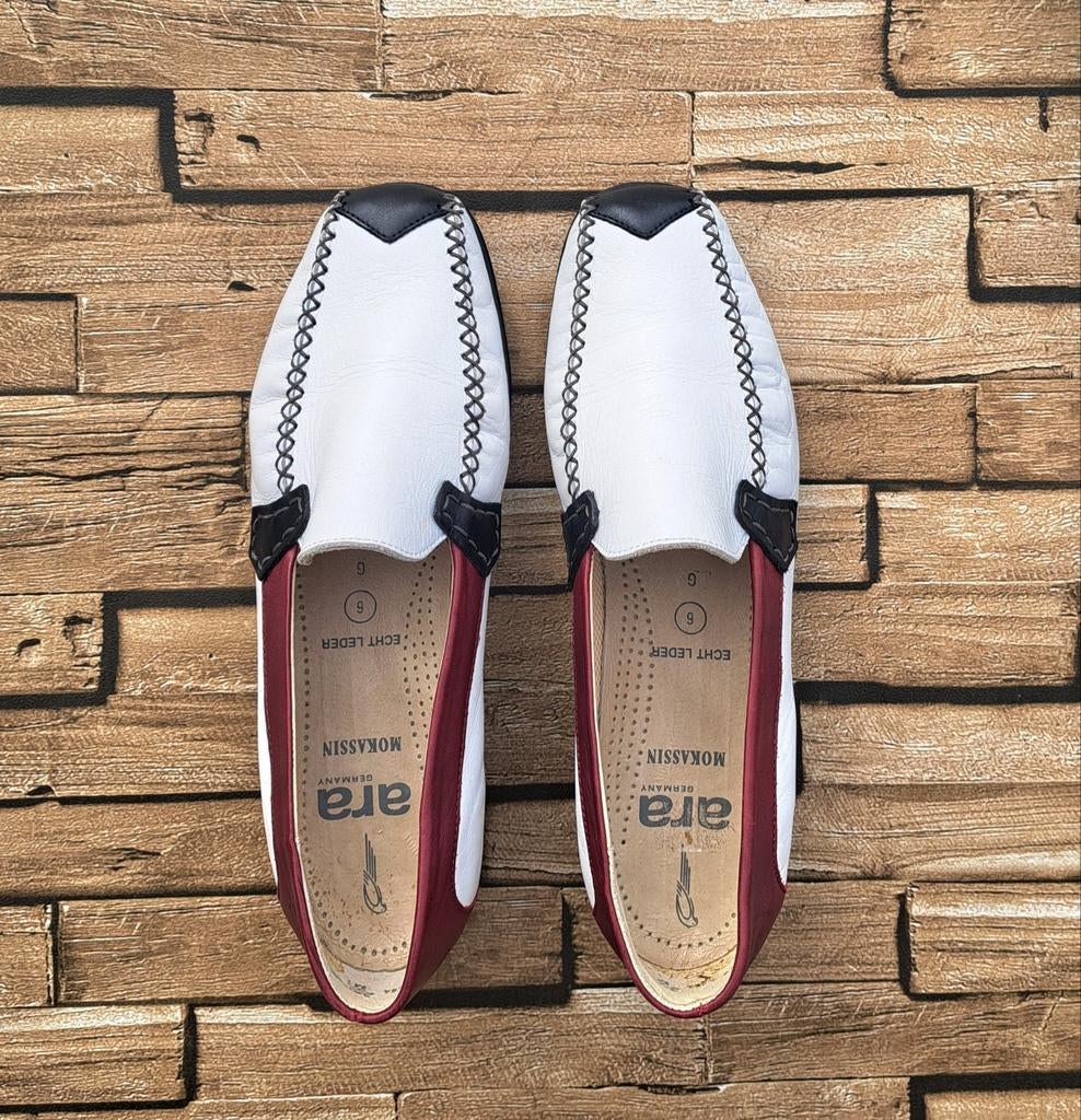 ARA- leren college loafers, 39, ARA, Verzenden, Zo goed als nieuw, Wit