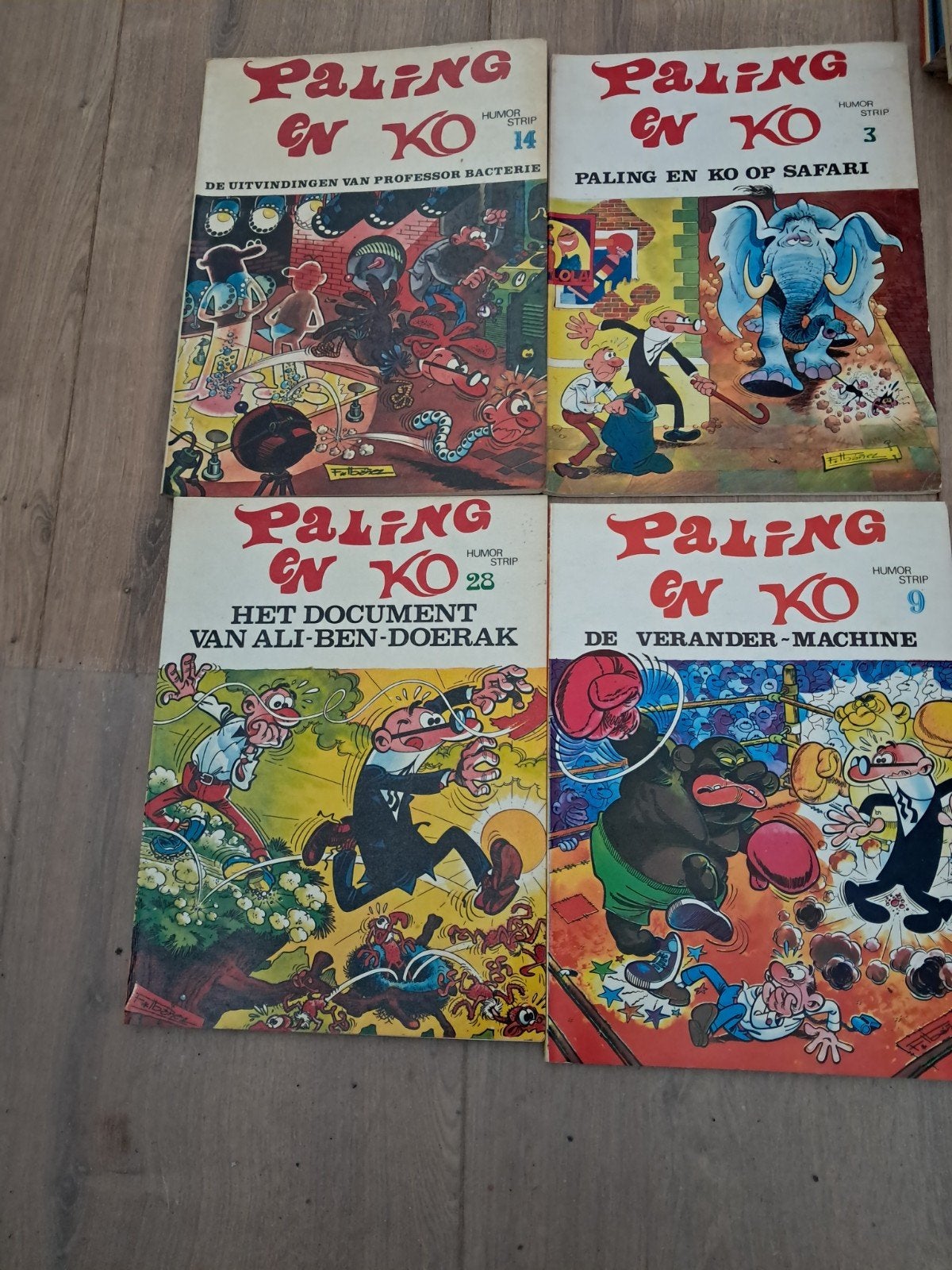 Paling en Ko stripboeken - Nummers 3, 9, 14 en 28, Meerdere stripboeken, Ophalen of Verzenden, Gelezen, F. Ibáñez