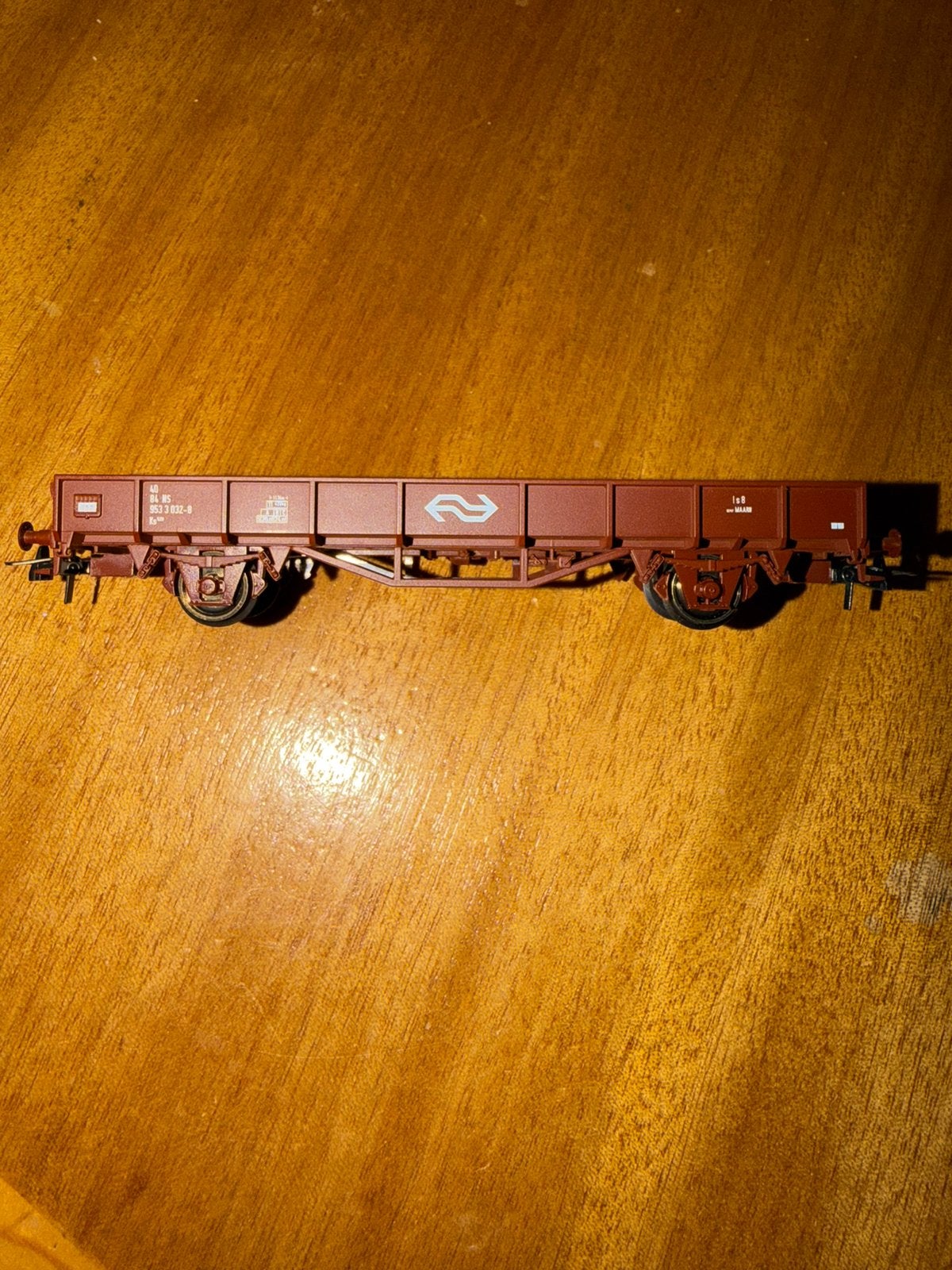 Roco HO NS Ks 529 lageboordwagen - Bruin, Gebruikt, Gelijkstroom, Wagon, Ophalen of Verzenden