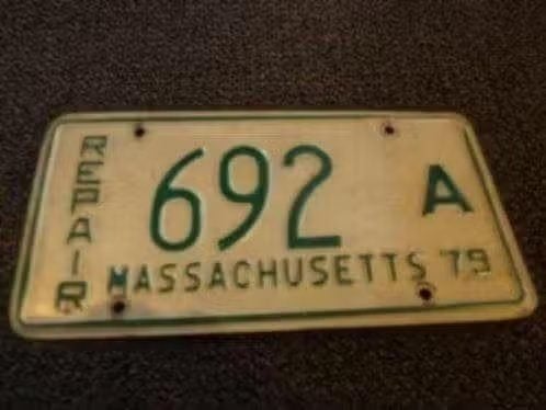 Kentekenplaat licenseplate Massachusetts Repair 79 USA, Verzenden, Gebruikt, Auto's