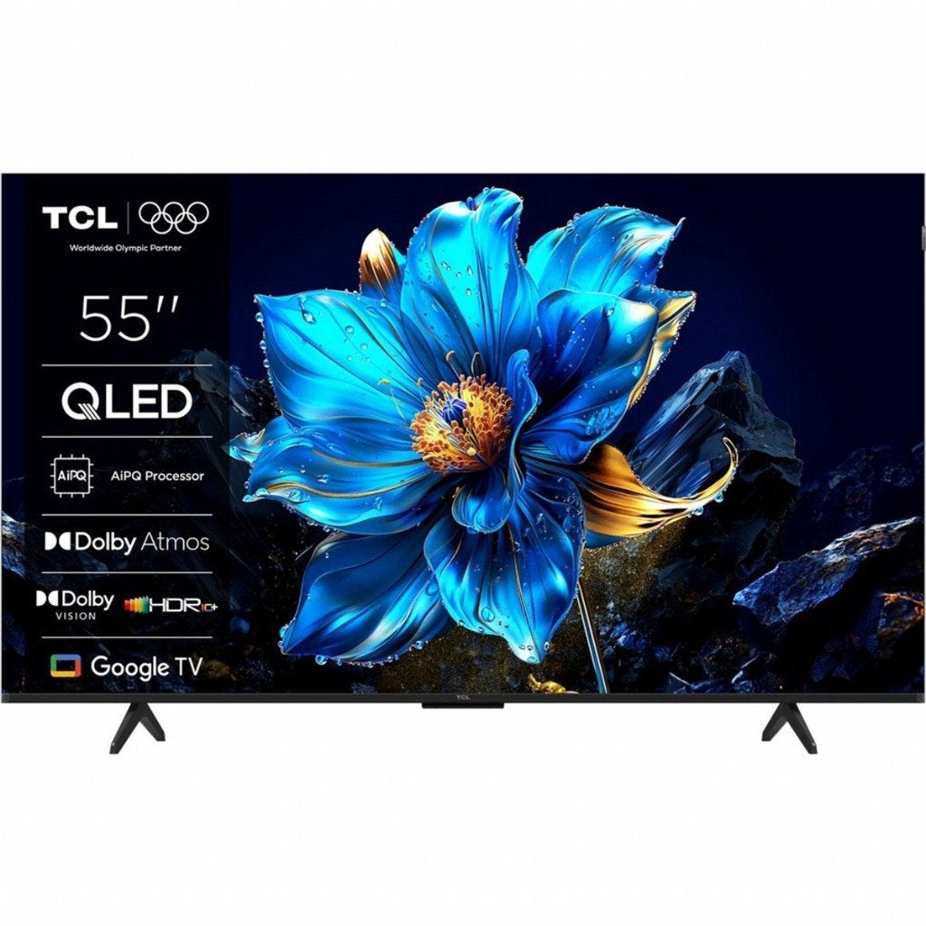 TCL 55" QLED Google TV met Dolby Atmos en HDR10+, Audio, Tv en Foto, 50 Hz, Nieuw, Ophalen of Verzenden, 100 cm of meer
