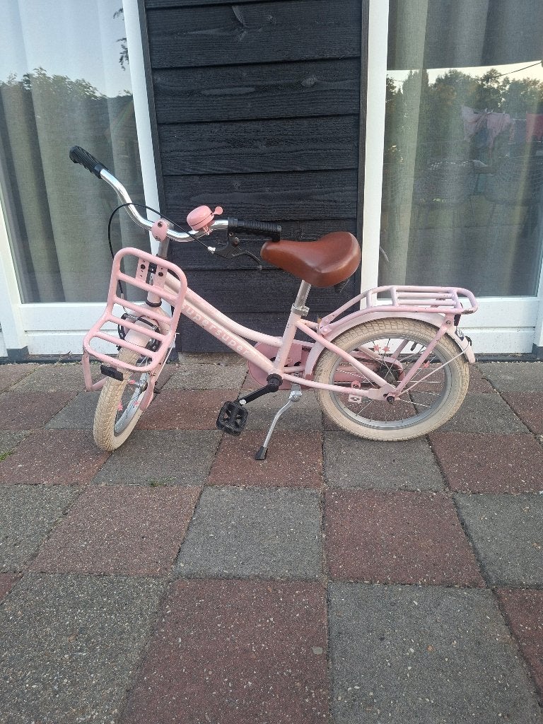 Meisjesfiets, Fietsen en Brommers, Fietsen | Meisjes, Ophalen, Gebruikt, Terugtraprem, 16 inch