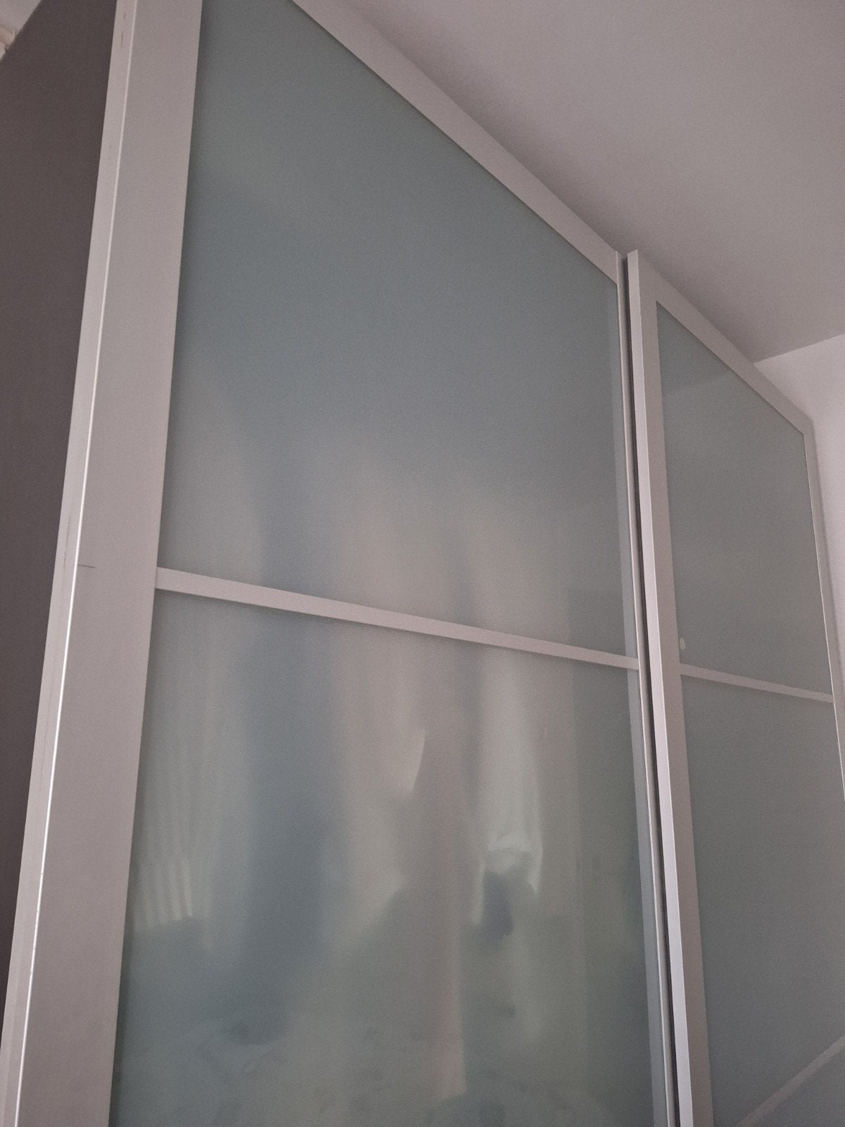 Ikea Pax schuifdeur grijs met glazen panelen (236x100cm), Ophalen, Gebruikt, 200 cm of meer, 50 tot 100 cm