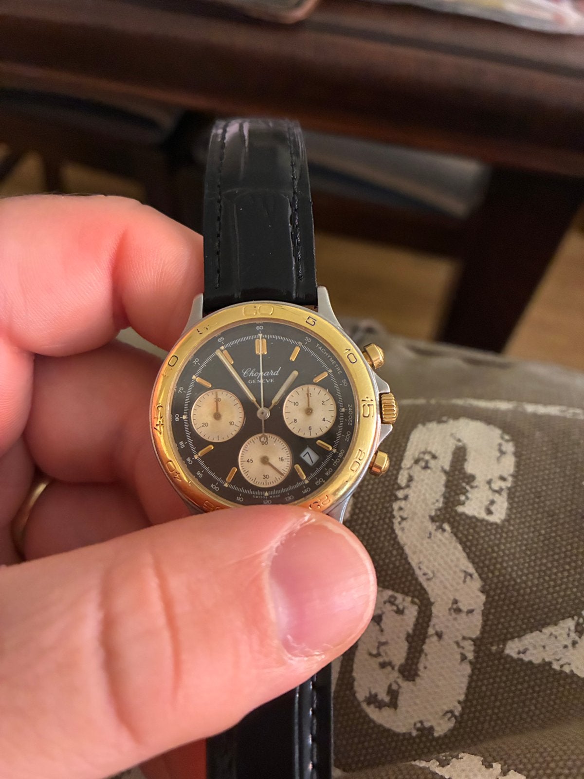 Chopard mille miglia vintage, Sieraden, Tassen en Uiterlijk, Horloges | Heren, Overige merken, Staal, Verzenden, Polshorloge