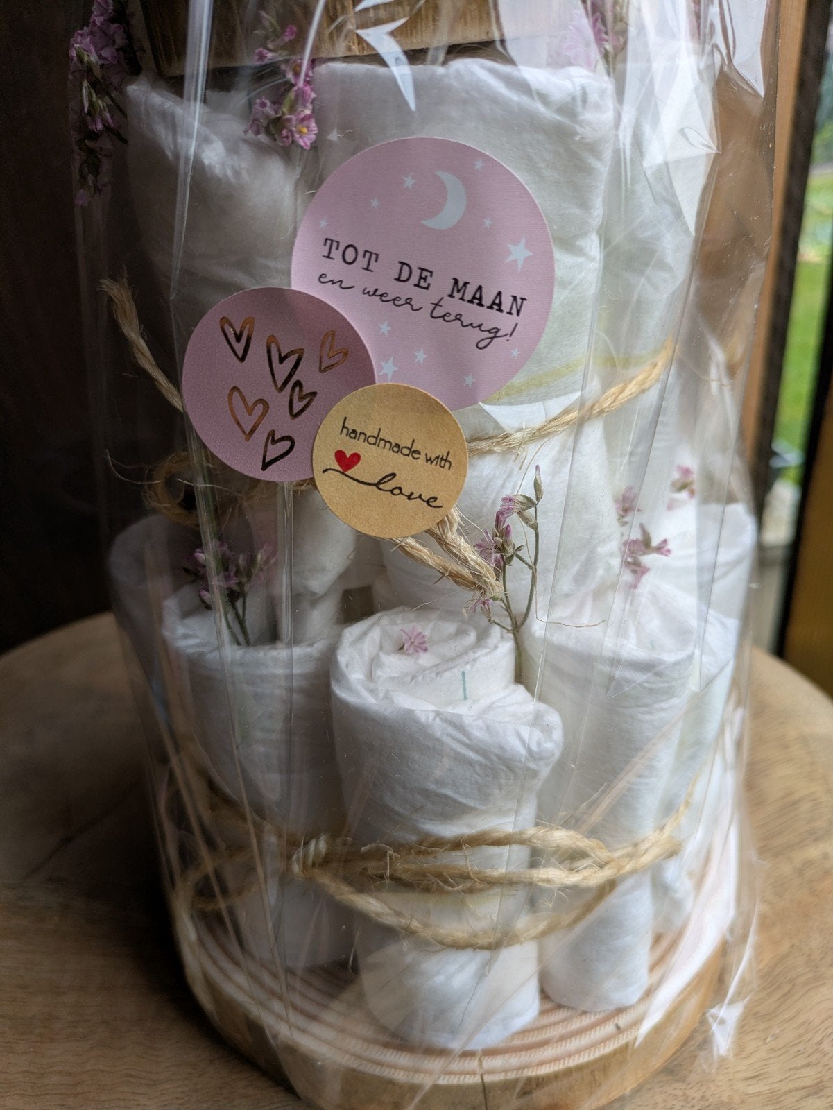Handgemaakte Pampertaart. Babyshower, Ophalen of Verzenden