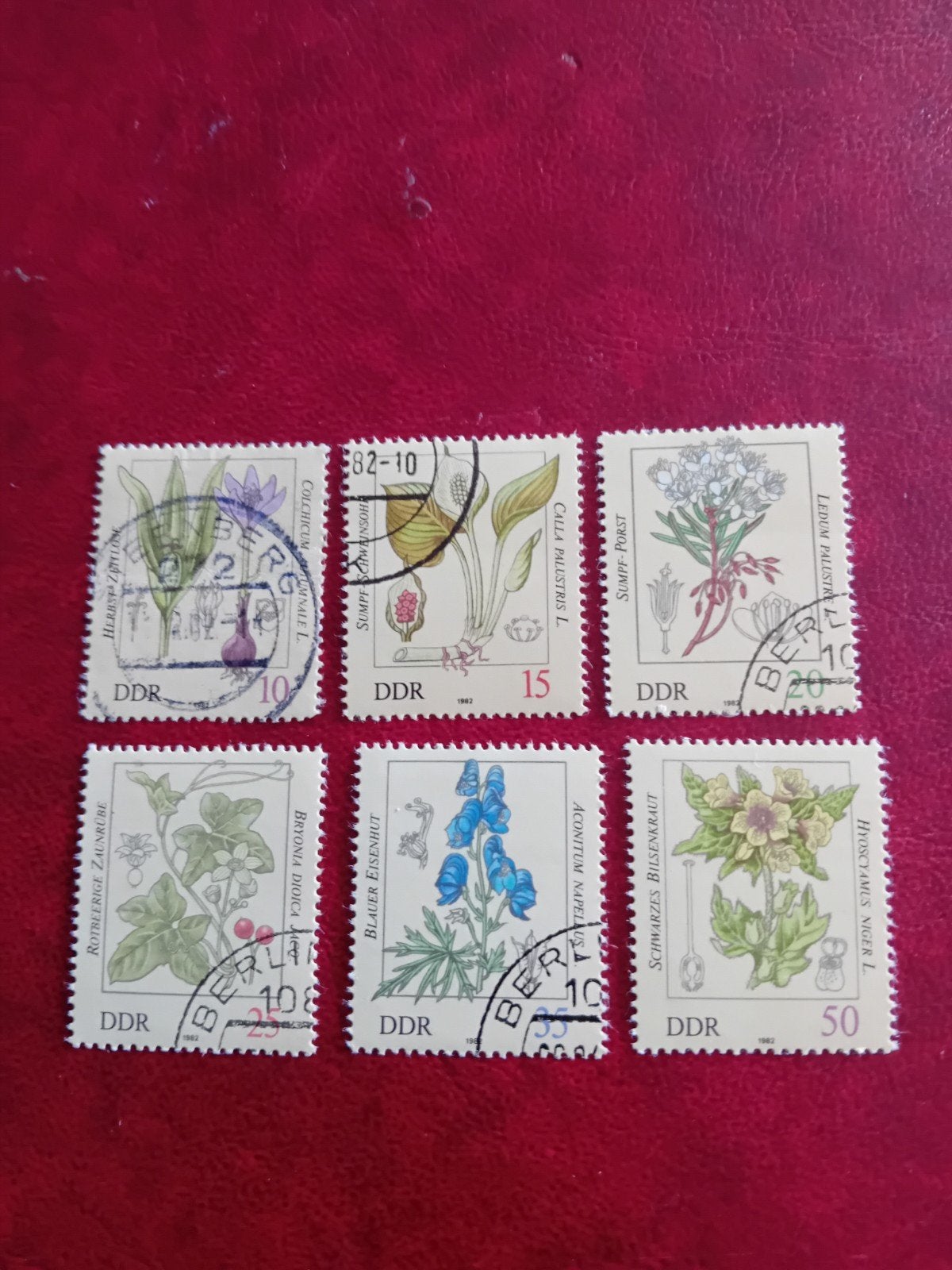 DDR Postzegels - Botanische Motieven (Gestempeld), Verzenden, Gestempeld