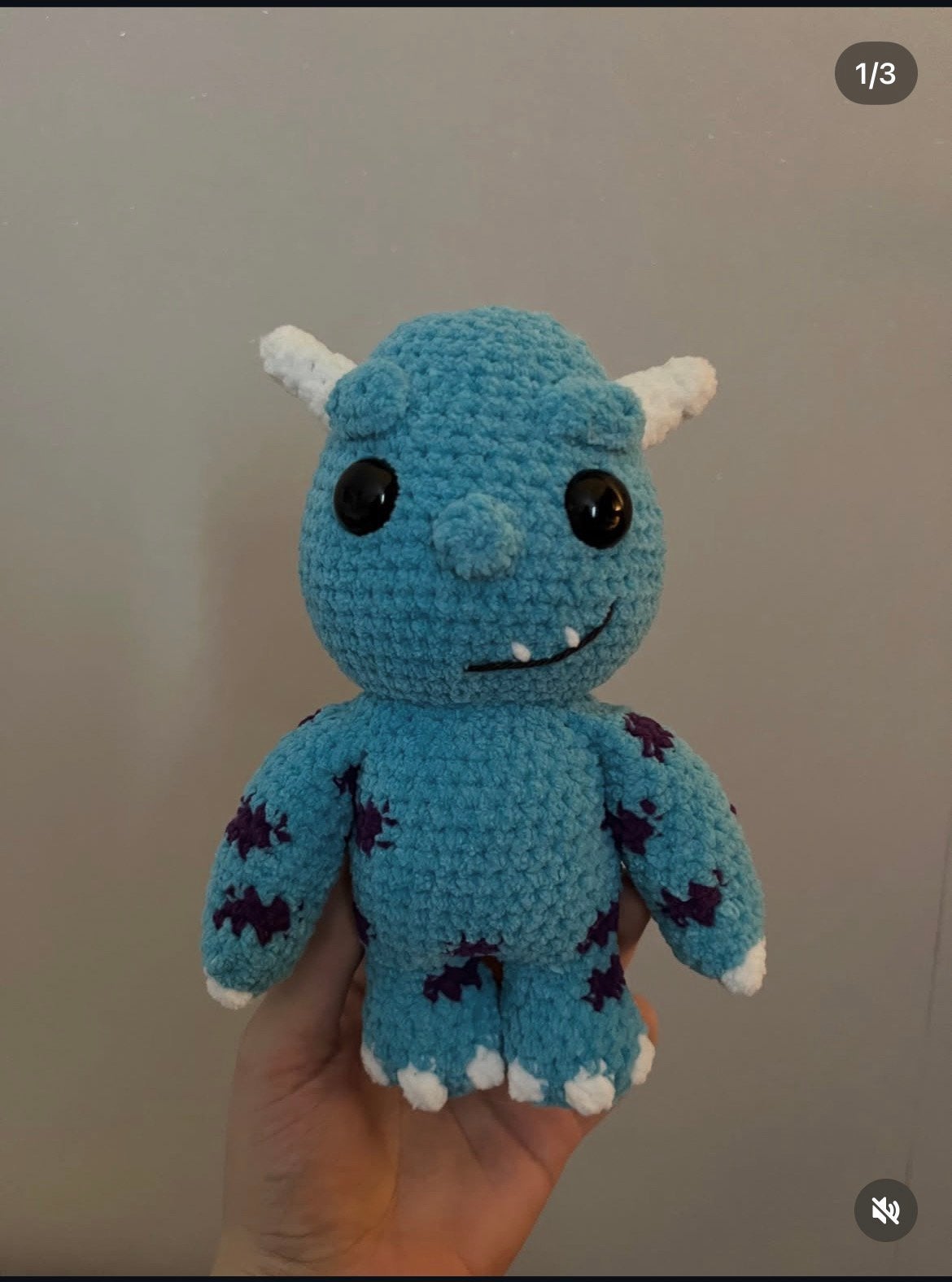 Handgemaakte sully van monsters en co, Overige merken, Overige typen, Blauw, Nieuw