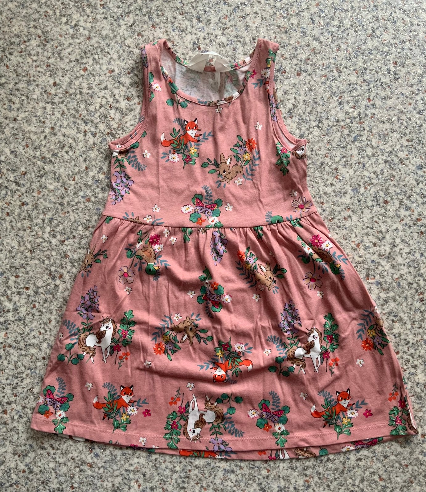 H&M roze eenhoorn konijn jurk mt 98/104 NIEUW, Ophalen of Verzenden, Nieuw, Meisje, Jurk of Rok