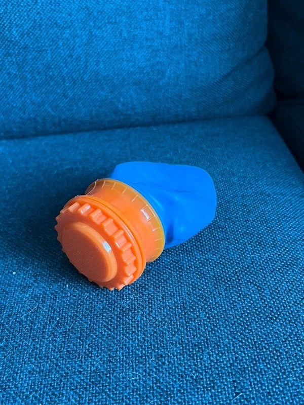 Mini Toy Catapult Plastic Blue Orange, Ophalen of Verzenden, Zo goed als nieuw