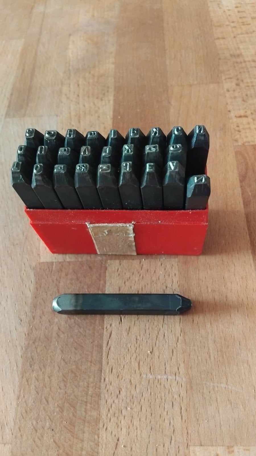Letterponsen set - Metaal stempels, Ophalen of Verzenden, Gebruikt
