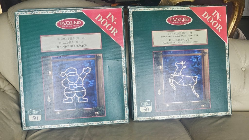 4x DAZZLER * KERSTVERLICHTING * 48 x 42 cm *  4 st. 50 euro, Diversen, Kerst, Ophalen of Verzenden, Gebruikt