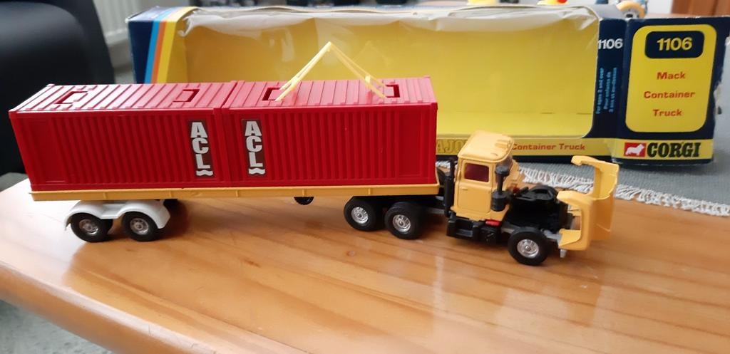 Mack met Acl containers Corgi, Ophalen of Verzenden, Nieuw, Bus of Vrachtwagen, Corgi