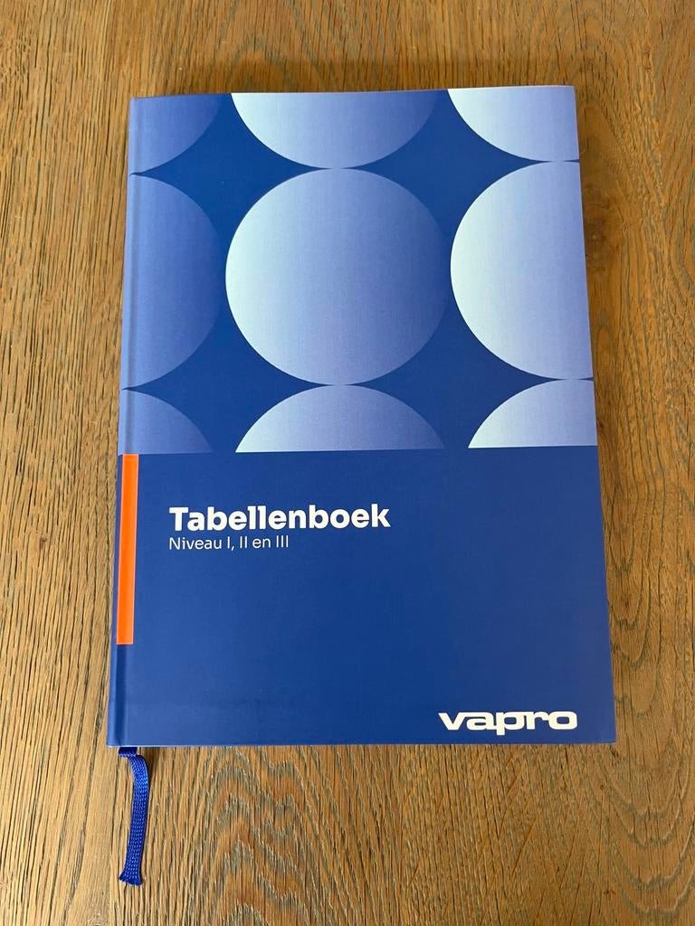 Tabellenboek Vapro opleiding Niveau I, II en III - Nieuw, Boeken, Studieboeken en Cursussen, Ophalen of Verzenden, Beta, Nieuw