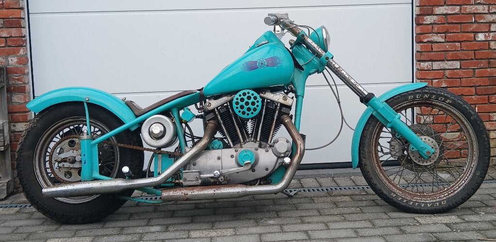 Harley ironhead barnfind / chopper onderdelen, Motoren, Ophalen, Gebruikt