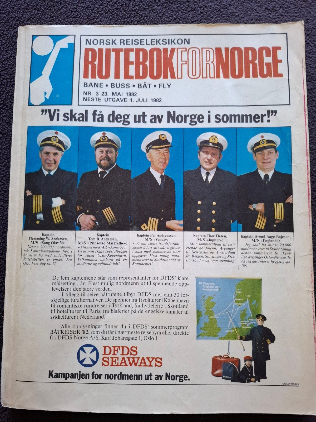 Rutebok for Norge - Noors reisegids (1982), Ophalen of Verzenden, Gelezen, Trein