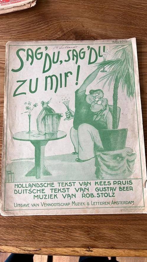 Sag'du sag'du zu mir bladmuziek Kees Pruis Gustav Beer Stol, Muziek en Instrumenten, Ophalen of Verzenden, Gebruikt, Artiest of Componist