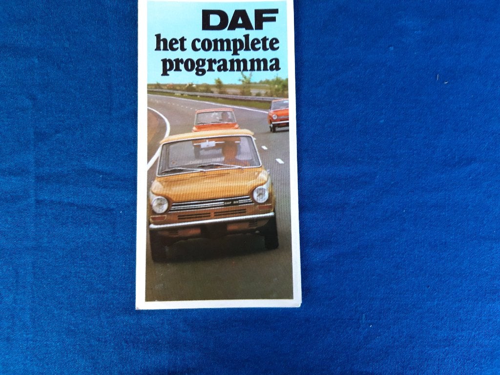 folder Daf personenauto's programma 1971 - types 33 44 55, Daf variomatic, Ophalen of Verzenden, Zo goed als nieuw, Overige merken