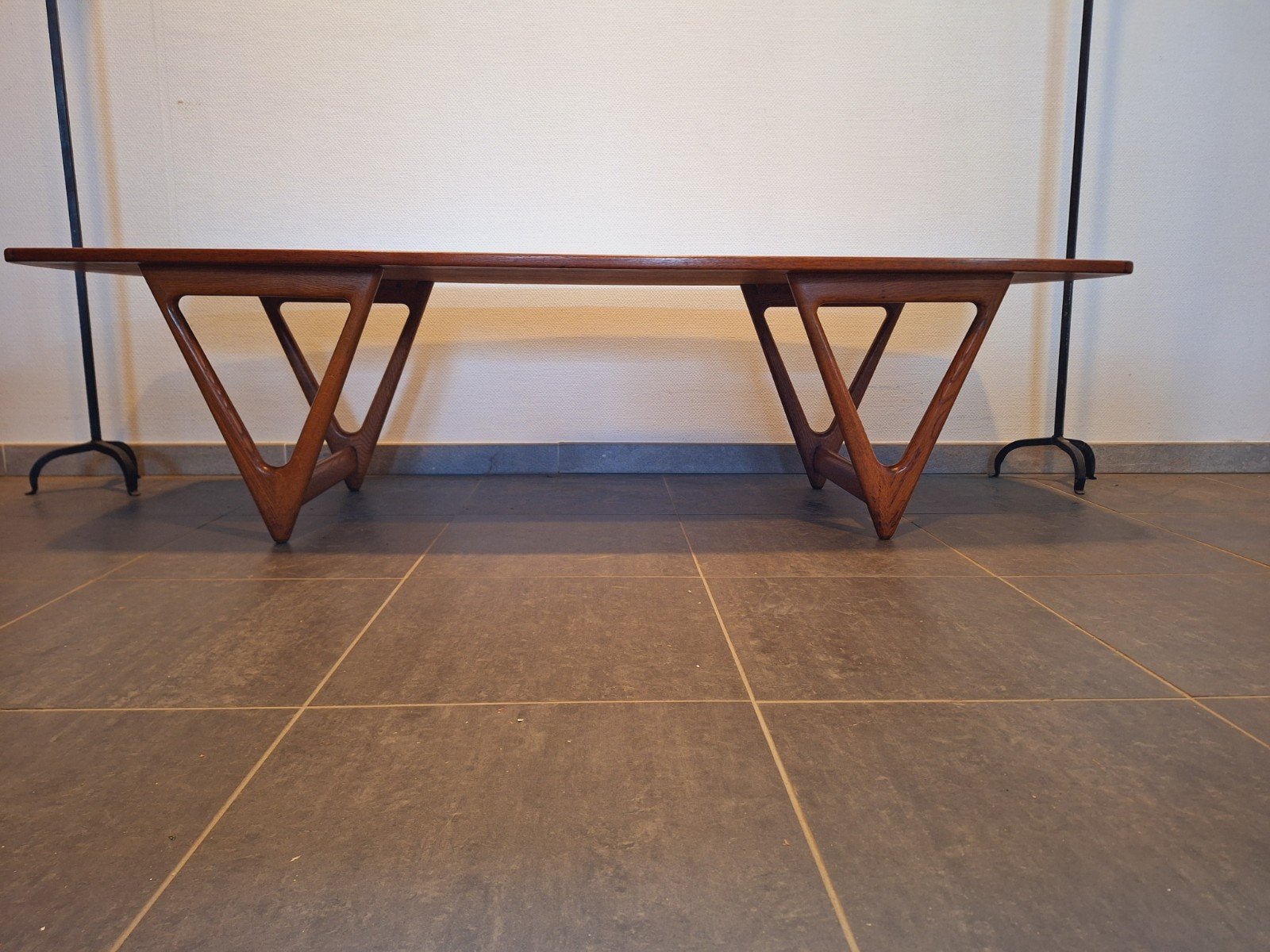 Vintage design coffee table/salontafel Kurt Ostervig Denmark, Ophalen, Rechthoekig, 100 tot 150 cm, 50 tot 100 cm