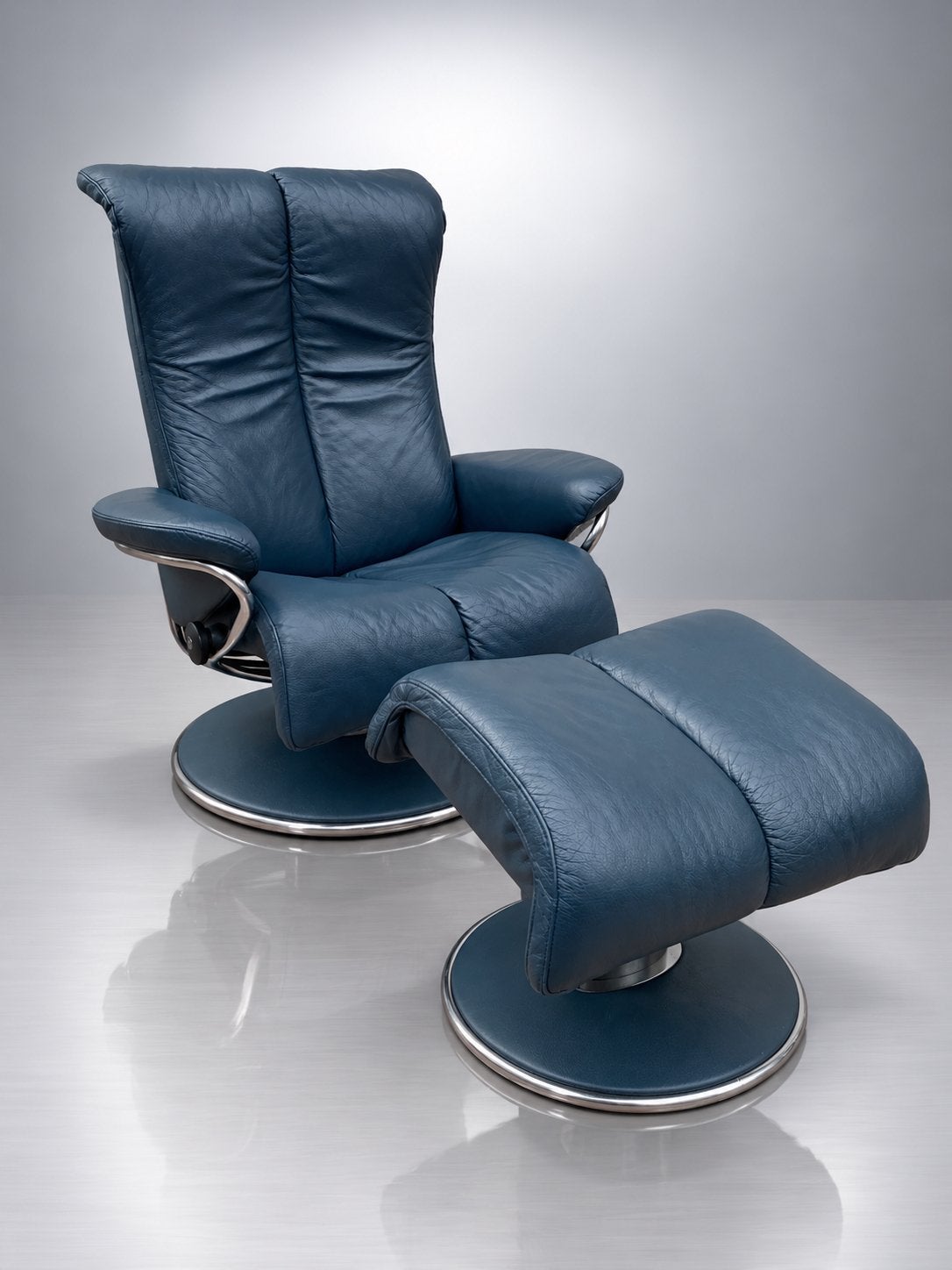 Prachtige Stressless Jazz Relaxfauteuil & Hocker, Huis en Inrichting, Ophalen of Verzenden, Leer, 75 tot 100 cm, 50 tot 75 cm