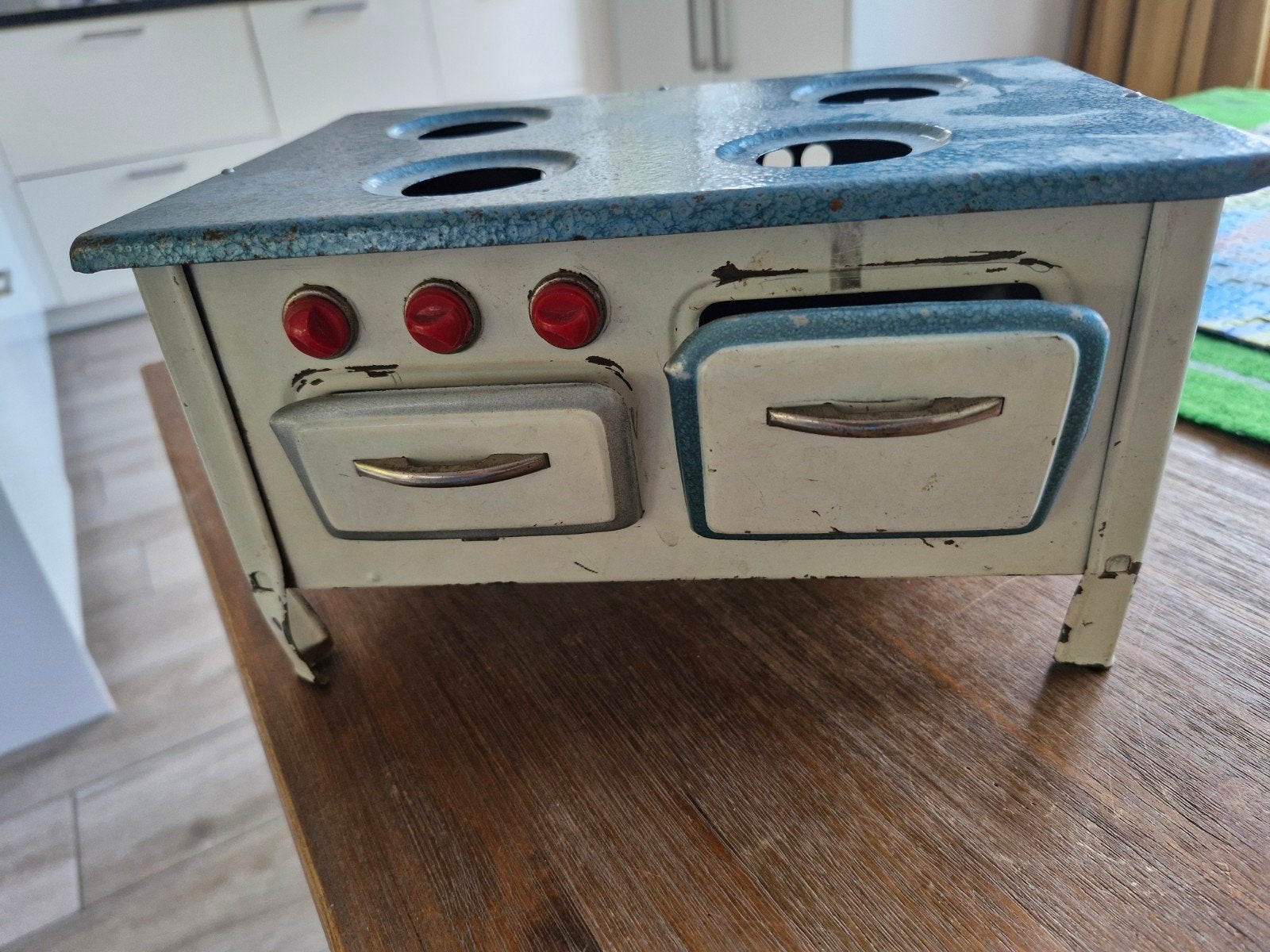 Vintage speelgoedfornuisje - metalen kinderkeuken, Ophalen of Verzenden, Jongen of Meisje
