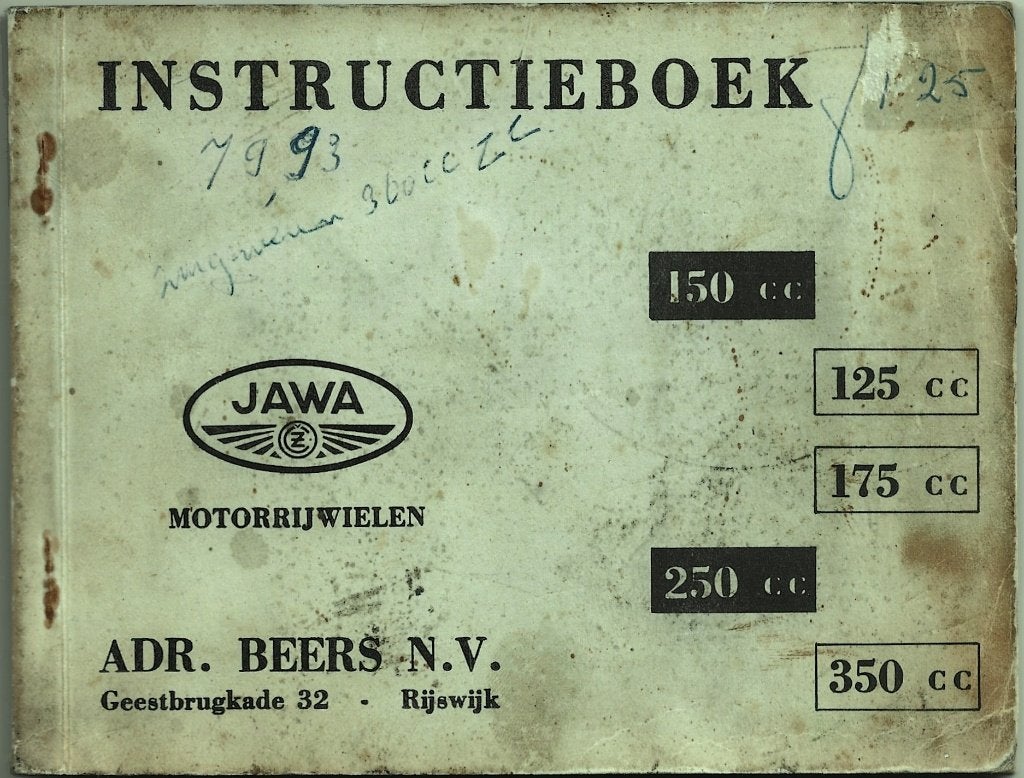 Jawa 125 150 175 250 350 instructieboek (1688z), Verzenden, Overige merken