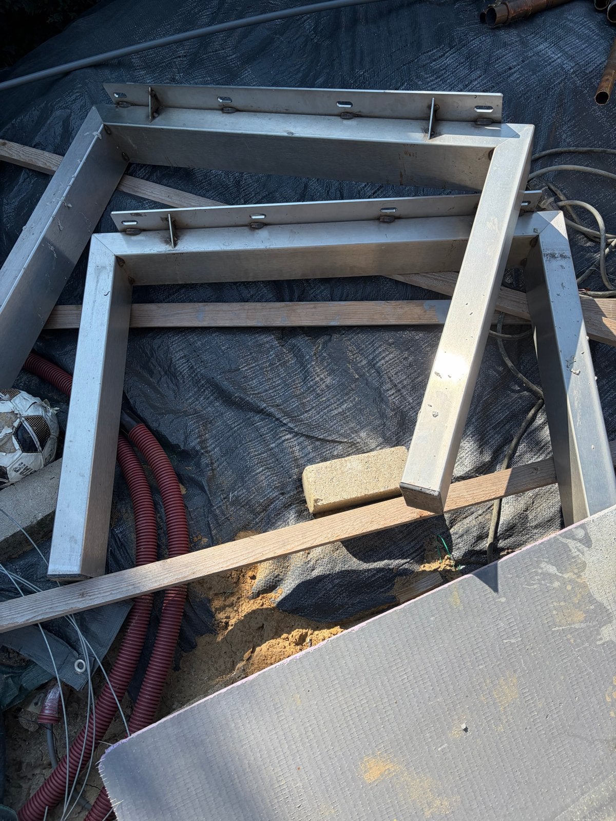 2 Zware RVS Tafelpoten - Robuust en Duurzaam, Ophalen, Tafelpoot, 50 tot 100 cm, Nieuw