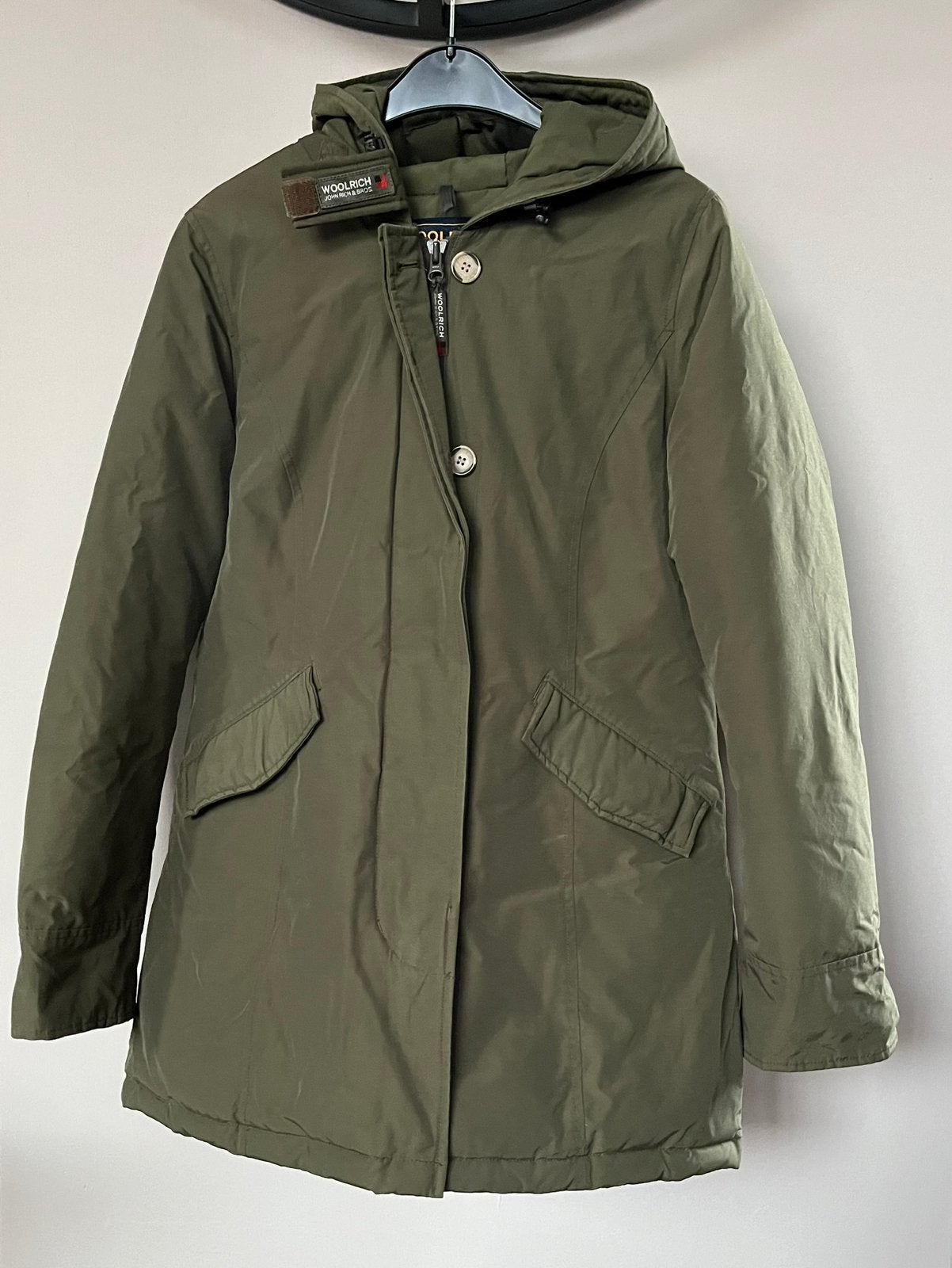 Woolrich winterjas, Ophalen of Verzenden, Zo goed als nieuw, Maat 38/40 (M), Groen
