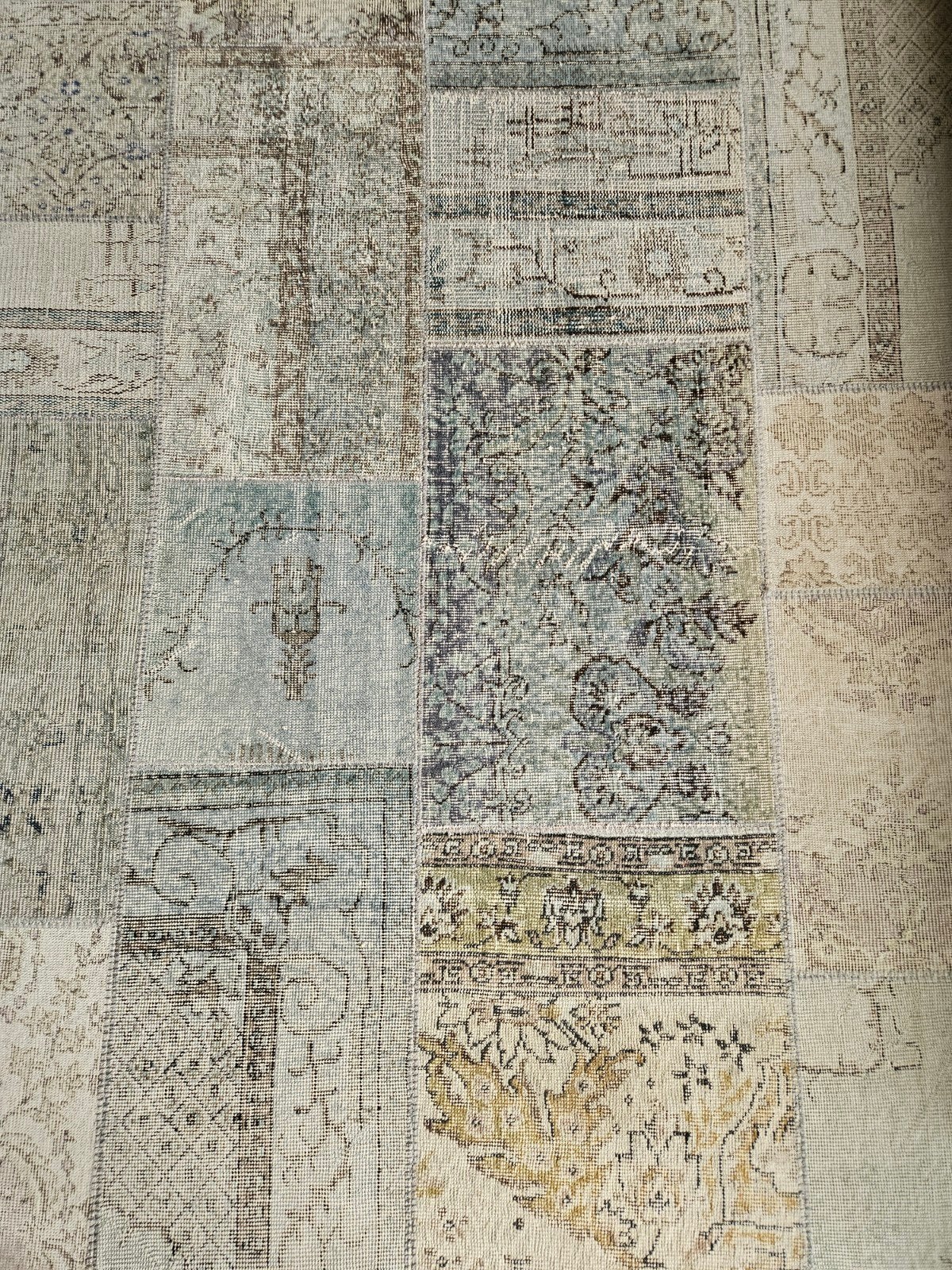 Handgeknoopt tapijt - Ankara 03 l.blue - 230x170 cm, Ophalen, 150 tot 200 cm, 200 cm of meer, Oosters, Patchwork, Modern