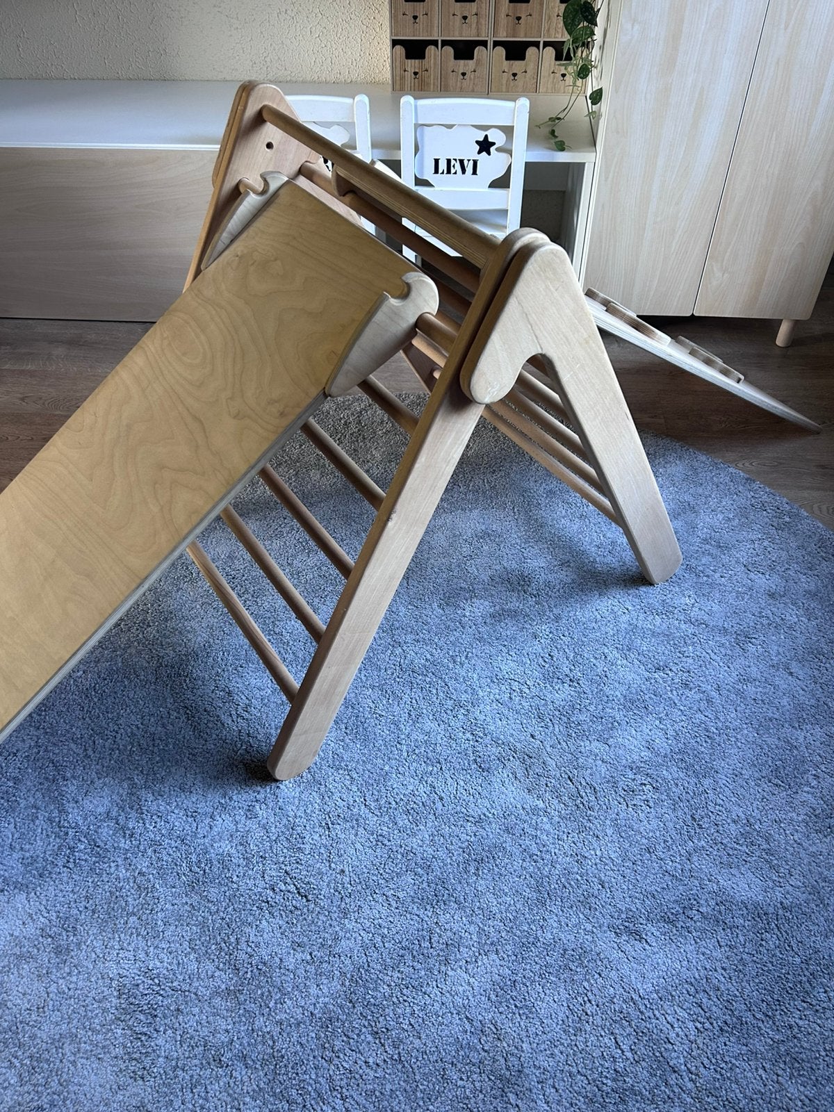 Houten Montessori Klimdriehoek/Pikler–Glijplank & Ladder, Ophalen, Zo goed als nieuw, Overige typen