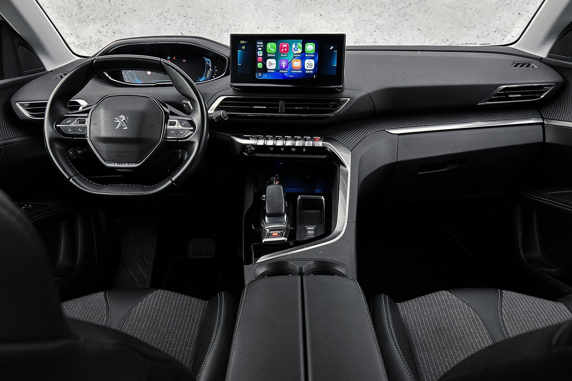 Peugeot 3008 1.6 HYbrid 225 Allure | Camera | Half lederen b, Parkeersensor, Leder en Stof, Wit, Bedrijf