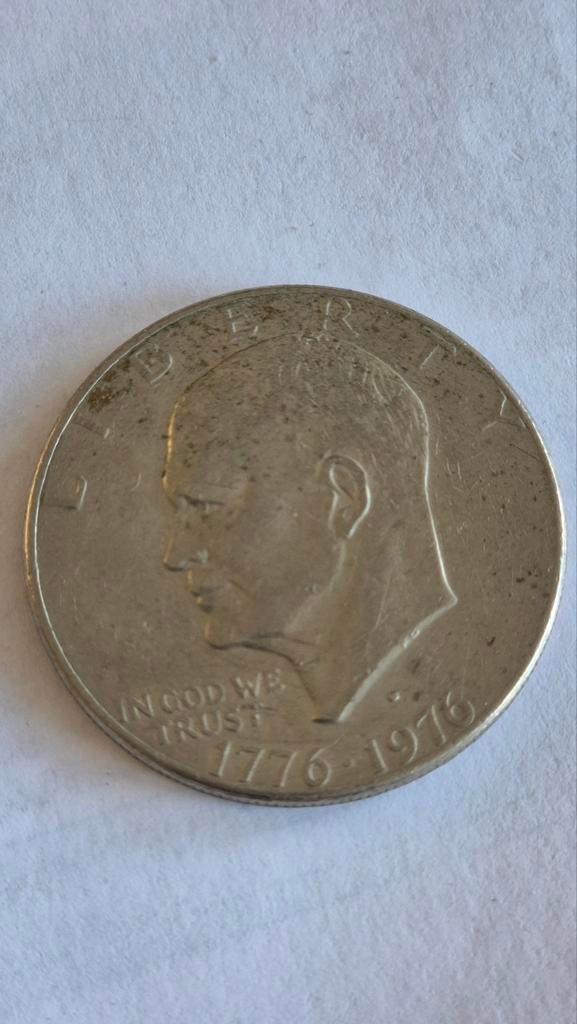 Amerikaanse 1 dollar munt 1776-1976 Eisenhower Bicentennial, Postzegels en Munten, Munten | Amerika, Losse munt, Noord-Amerika
