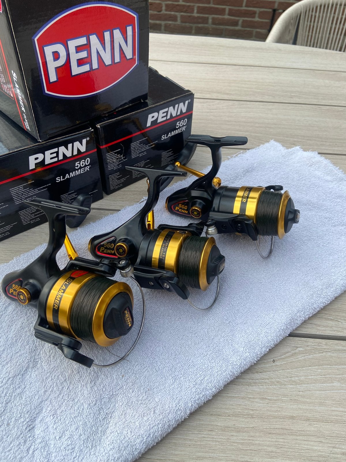 Penn 560 Slammer Molen - Zo goed als nieuw, Watersport en Boten, Hengelsport | Algemeen, Ophalen, Zo goed als nieuw, Molen
