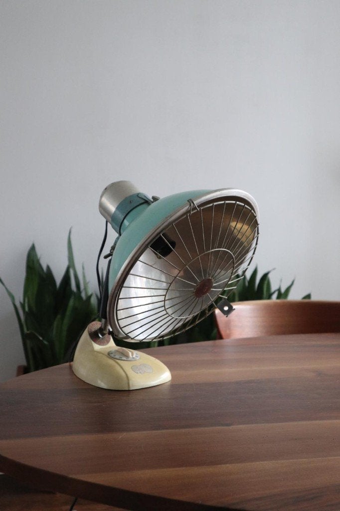 Zelf gefabriceerde vintage tafel lamp / retro mid century 60, Ophalen of Verzenden, Gebruikt, Metaal, Minder dan 50 cm