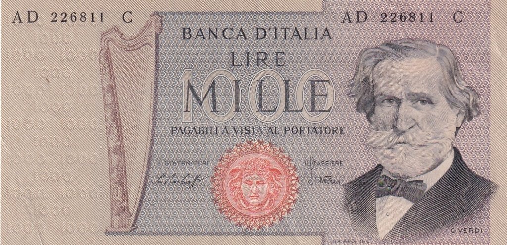 Italië 1000 lire 10-5-1979 ht baffi/stevani, Verzenden, Italië, Los biljet