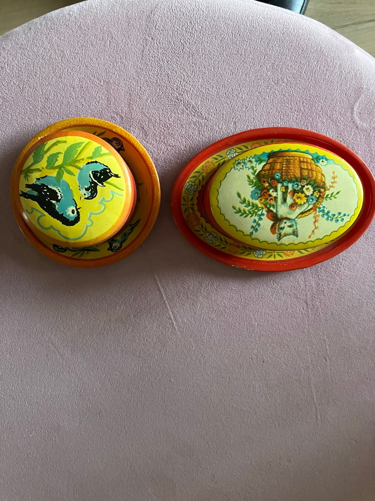 Twee vintage blikjes uit de jaren '50-'60, Ophalen of Verzenden, Gebruikt, Overige
