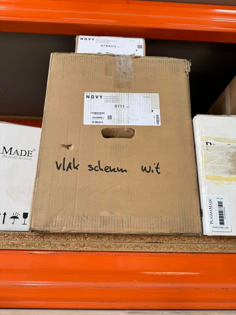 Afzuigkap inbouw vlakscherm novy 8711 pro wit, Witgoed en Apparatuur, Afzuigkappen, Ophalen, Nieuw, 200 tot 400 m³ per uur, Onderbouw afzuigkap