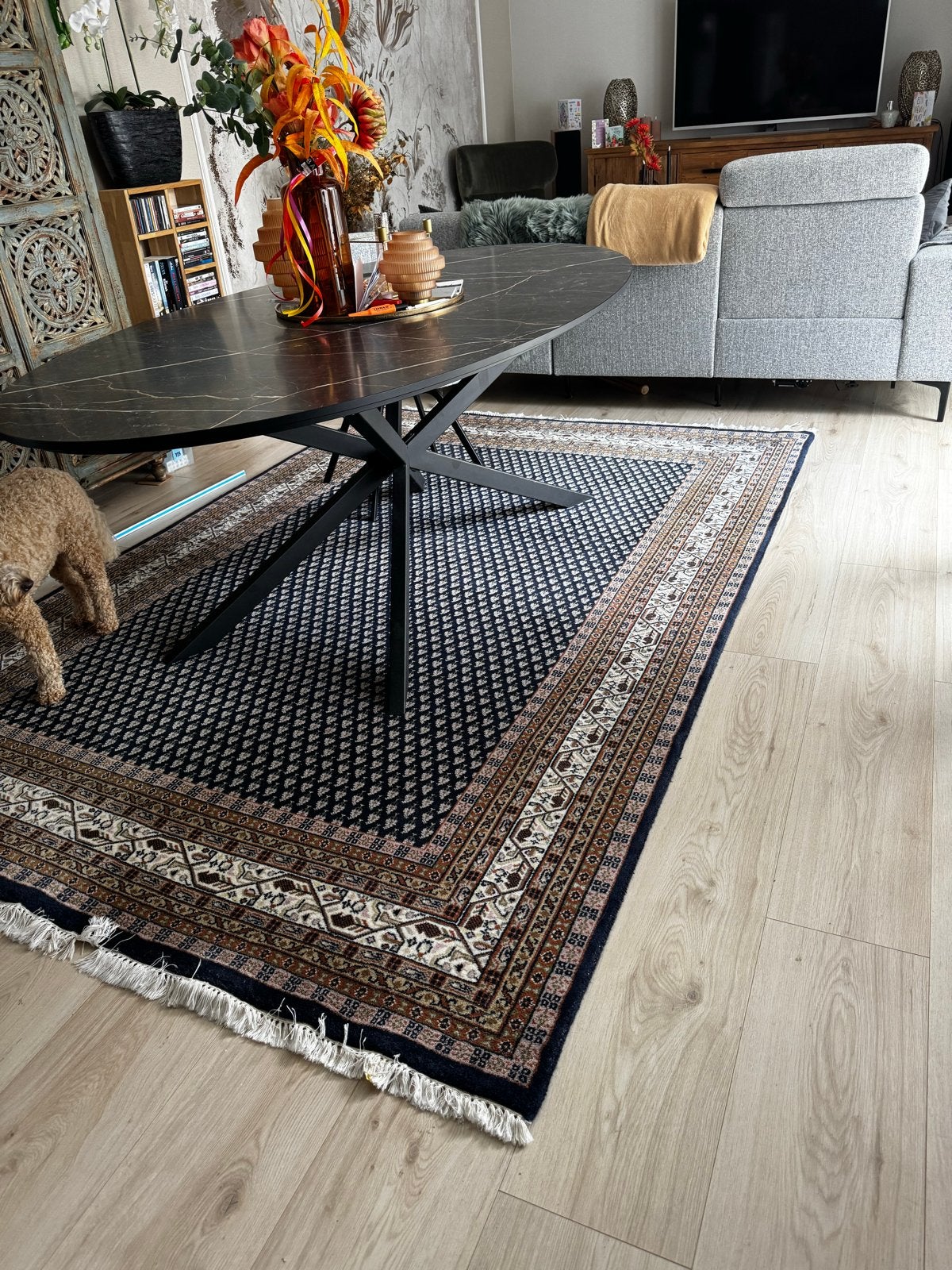 Prachtig Perzisch tapijt - Zo goed als nieuw, Huis en Inrichting, Blauw, 150 tot 200 cm, 200 cm of meer, Ophalen of Verzenden
