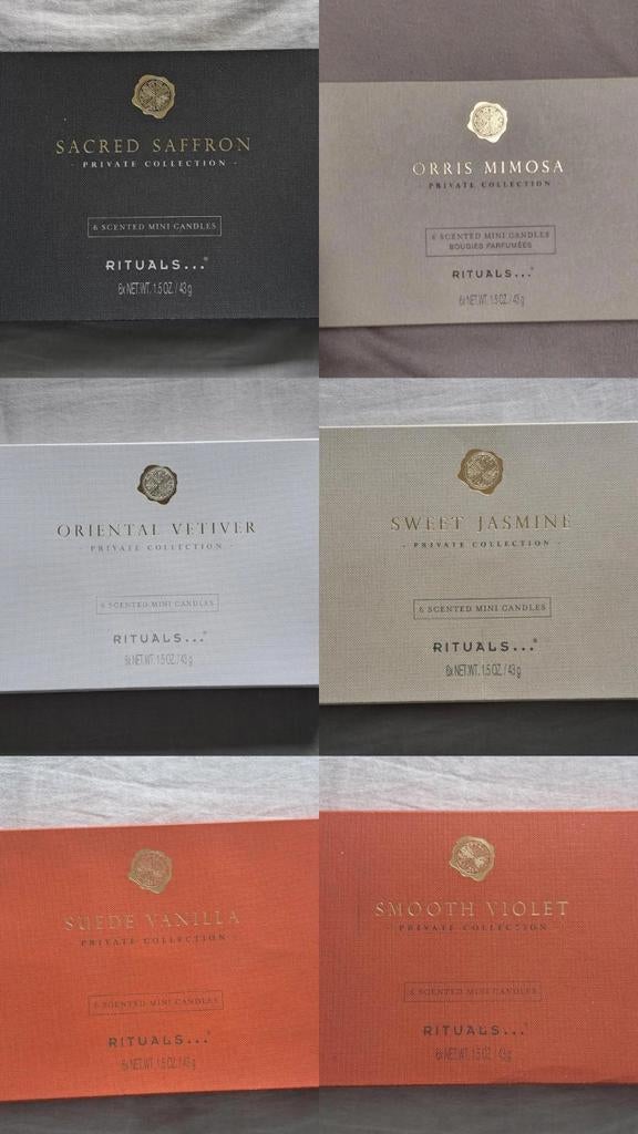 Doosjes waxinelichten Rituals private collection, Huis en Inrichting, Woonaccessoires | Kandelaars en Kaarsen, Nieuw, Kaars, Overige materialen