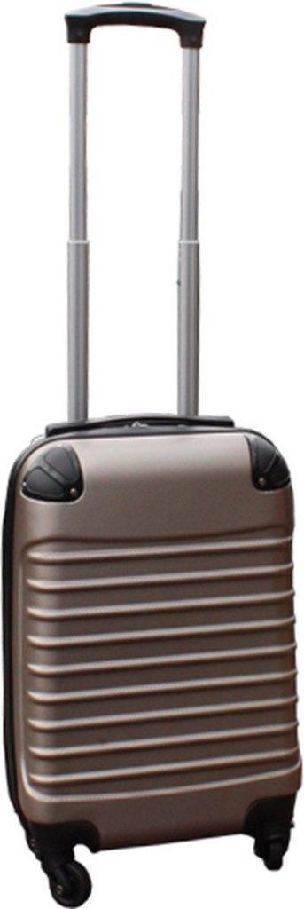 Handbagage trolley zwart 50cm Rieskoffer + afneembare wiel, Wieltjes, 50 tot 60 cm, Hard kunststof, Nieuw
