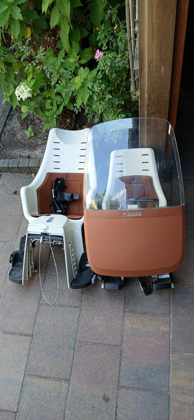 Bobike fietszitje voor en achter met windscherm, Ophalen, Achterzitje, 9 t/m 18 kg, Bobike