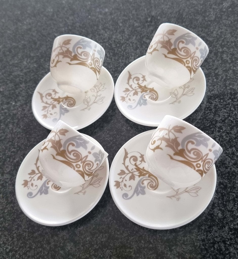 4 x Douwe egberts espresso kop en schotels feest by Lindsey, Ophalen of Verzenden