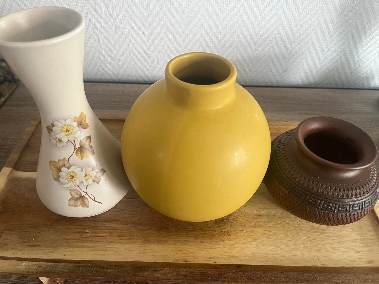 3 vintage vazen: Flora Keramiek en meer, Ophalen of Verzenden