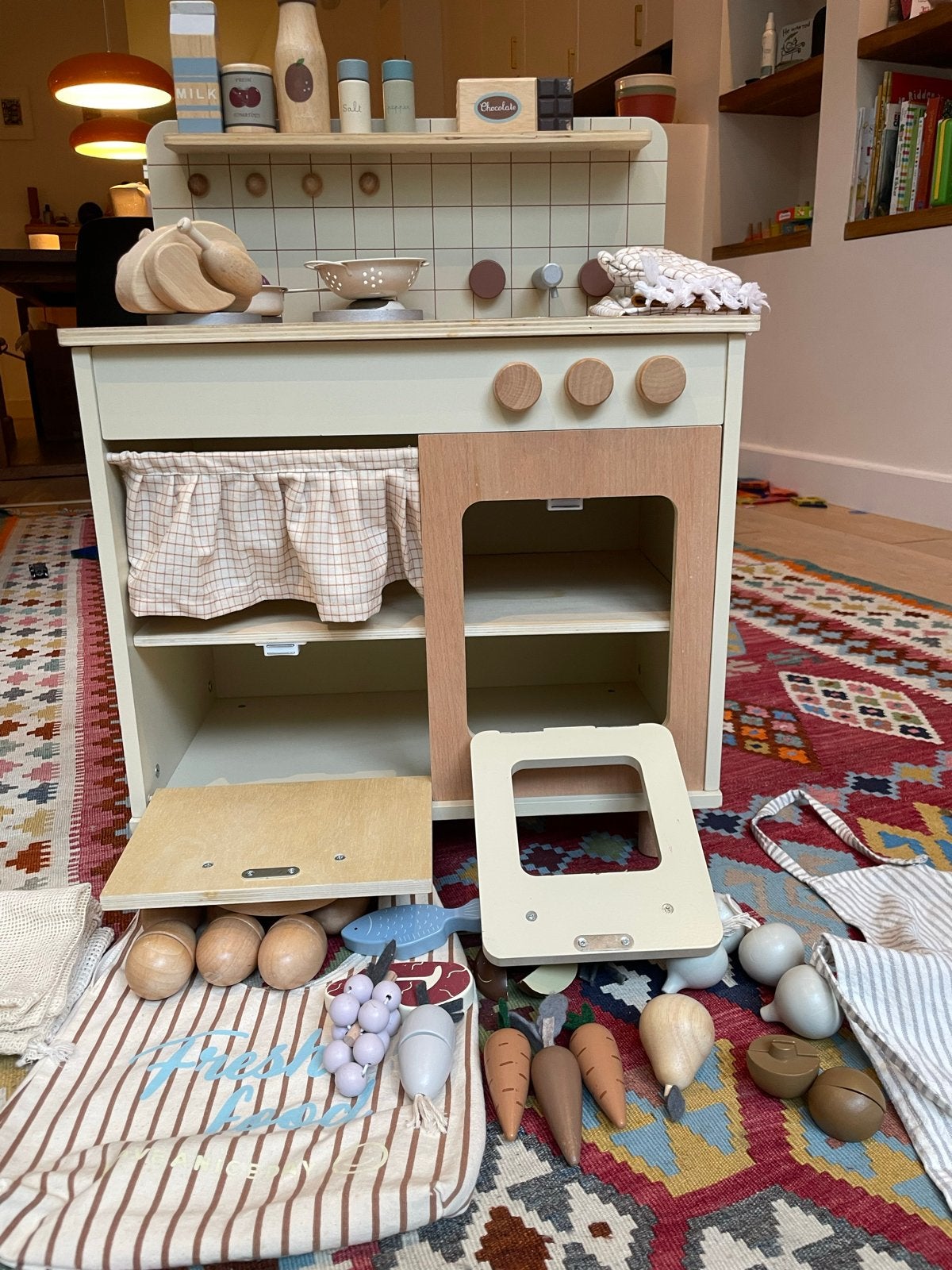 Zara home Houten speelkeuken met accessoires, Ophalen, Gebruikt, Knutselen
