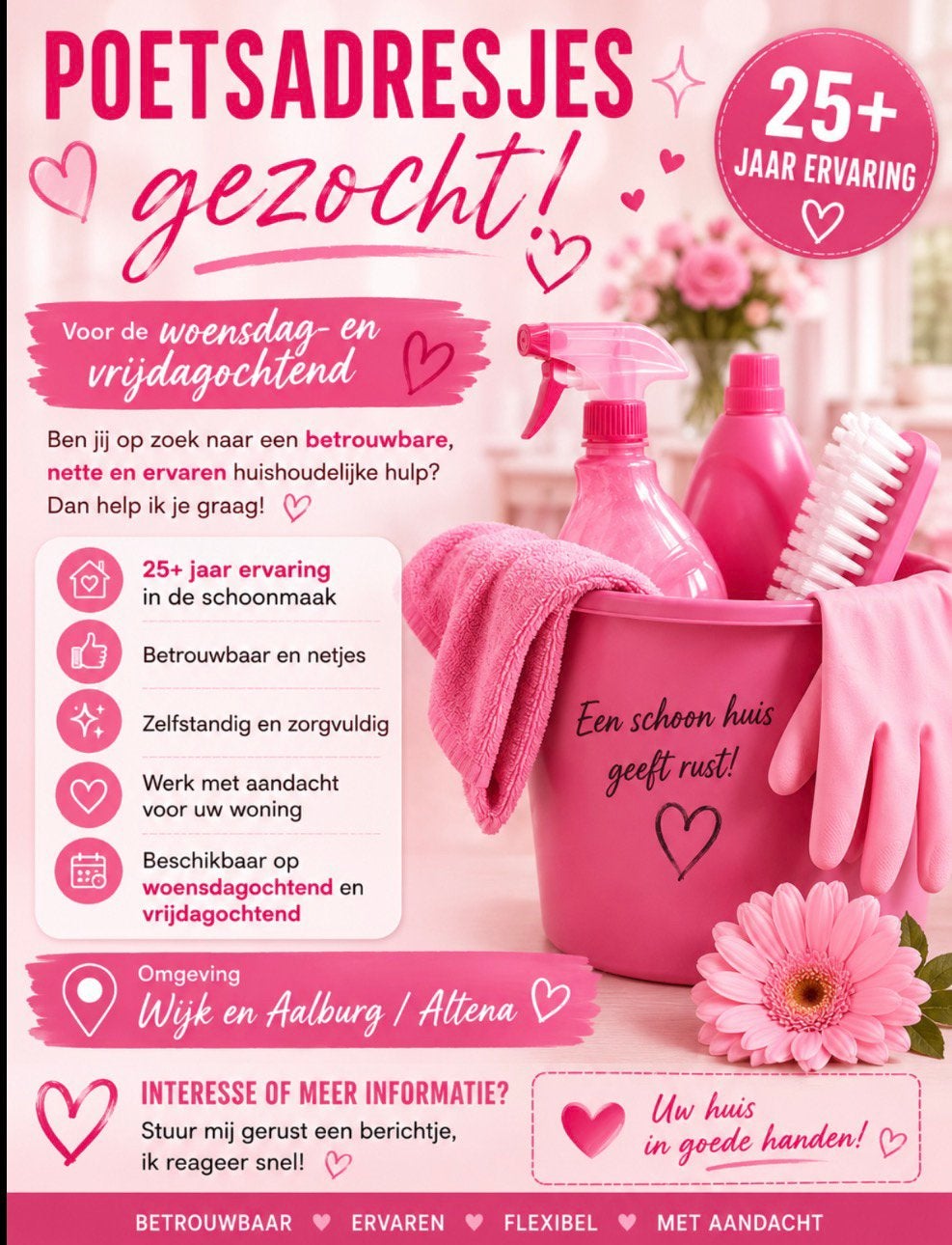 Poetshulp zoekt werk, Vanaf 10 jaar, Overige vormen